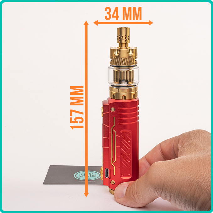 Dimensions du Kit Rayden 100 V3 IM Limited Edition BD Vape